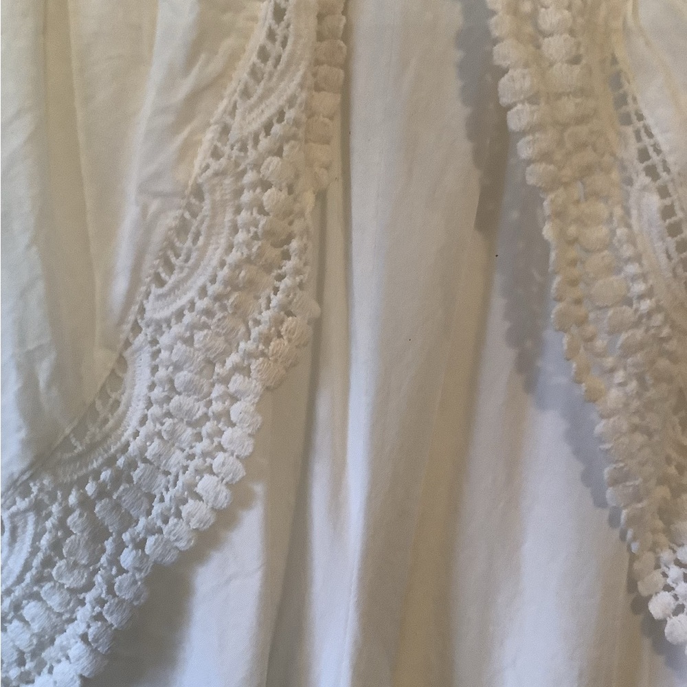La Blanca white eyelet lace romper swimsuit cover up size medium - Picture 8 of 16